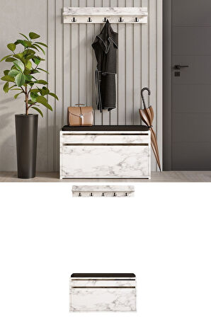 Decormet Bobby Ayakkabılık Carrara Marble