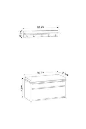 Decormet Bobby Ayakkabılık Carrara Marble