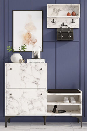 Decormet Bred Ayakkabılık Carrara Marbel