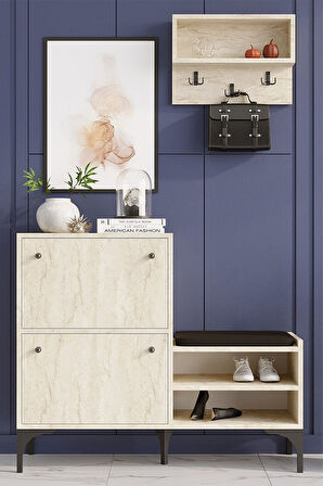 Decormet Bred Ayakkabılık Travertine
