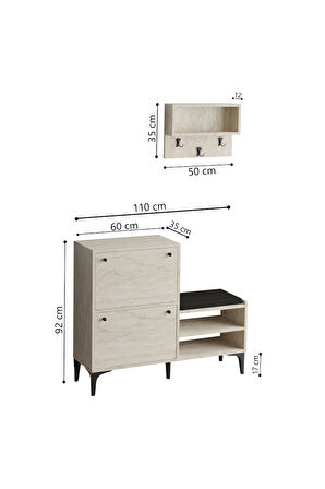 Decormet Bred Ayakkabılık Travertine