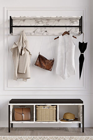 Decormet Shana Ayakkabılık Carrara Marble