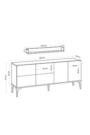 Decormet Stella Konsol Carrara Marbel