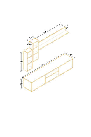 Decormet Eclipse Tv Ünitesi Antik Çam