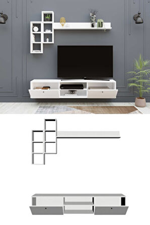 Decormet Eclipse Tv Ünitesi Beyaz