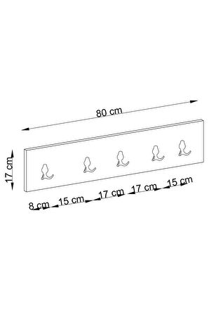 Decormet 5Li Askılık Ceviz