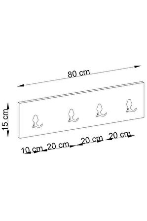 Decormet 4Lü Askılık Beyaz