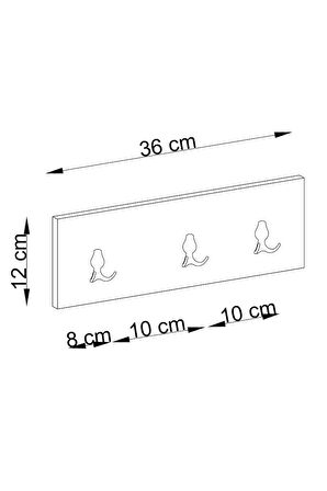 Decormet 3Lü Askılık Beyaz