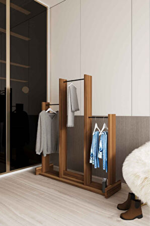 Decormet Salvitor 3lü Elbise Askısı Ceviz