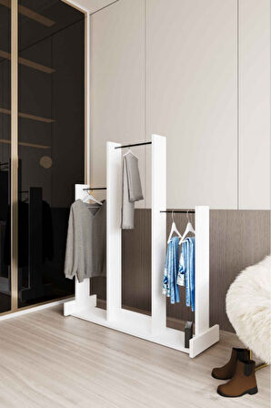 Decormet Salvitor 3lü Elbise Askısı Beyaz