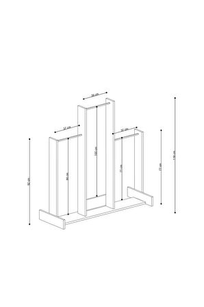 Decormet Salvitor 3lü Elbise Askısı Safir Meşe