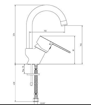 Ar Lite Lavabo Bataryası Kuğu Borulu 102188146