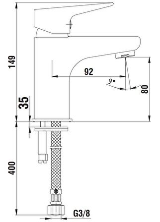 AR Fia Tek Gövde Lavabo Bataryası 102108962