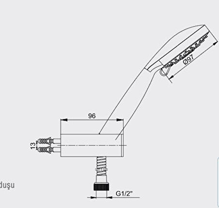 Ar Alize El Duşu Üç Fonksiyonlu Duş Seti 102117326