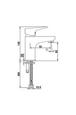 Ar Fia Mat Siyah Lavabo Bataryası 103508962