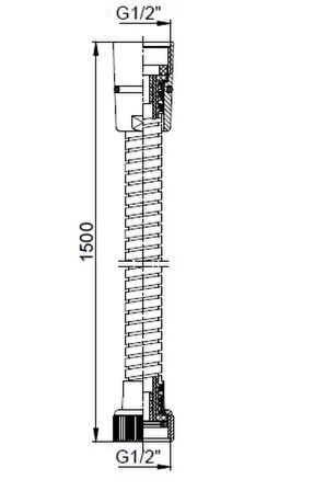 Ar Duş Hortumu Spirali (150 Cm Kenetli) 102141008-BM