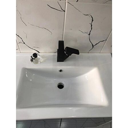 Ar Lunetta Lavabo Bataryası Mat Siyah Kuğu Borulu 103588108 