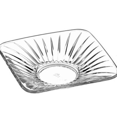 Paşabahçe 54321 6 lı gravürlü kare çay tabağı - çay bardağı altı