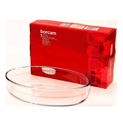 Paşabahçe 59074 borcam oval tepsi - fırın servis tepsisi 35 cm.