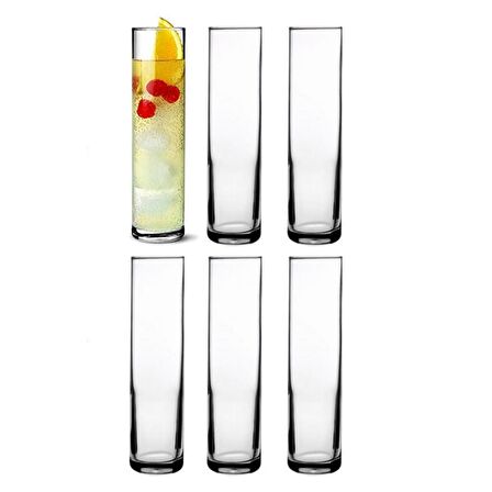 Paşabahçe Pub Uzun Kokteyl Bardağı Long Drink - Collins Bardağı - 370cc - 6 Adet