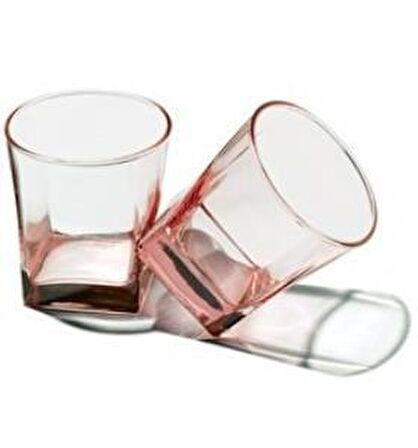 Paşabahçe 41290 6 lı carre bardak su bardağı - meşrubat bardağı pembe