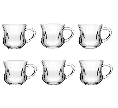 Paşabahçe 55373 Dem Kulplu Çay Bardağı 6 lı