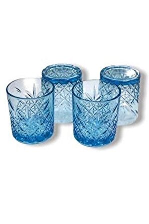 Paşabahçe timeless 4 lü viski bardak - viski meşrubat bardağı 52790 turkuaz