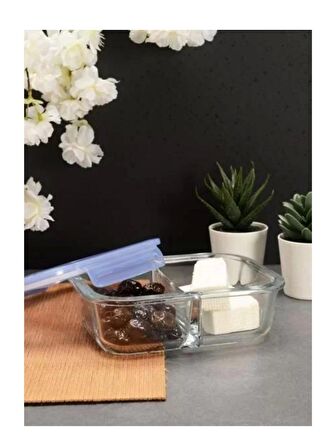 Paşabahçe 530276 Mor Bölmeli Cam Saklama Kabı 630 Cc