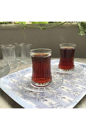 Paşabahçe elysia çay tabağı 12 li çay tabak - çay bardağı altı