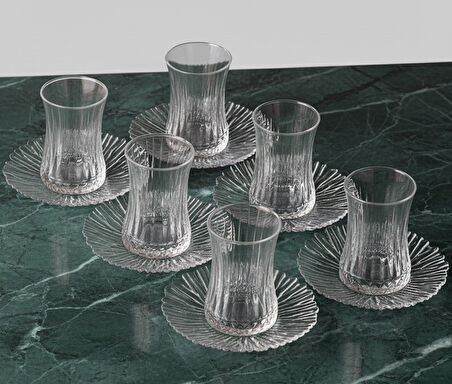 Elysia 12 Parça Çay Seti, 6 Adet Elysia + 6 Adet Aurora Çay Tabağı