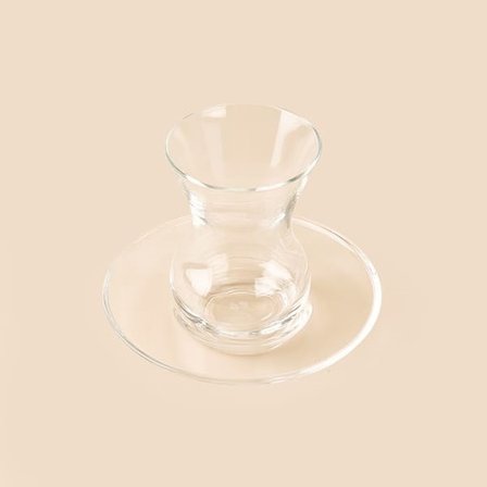 Paşabahçe Beykoz 6 Kişilik 12 Parça Çay Takımı - Şeffaf - 135 ml