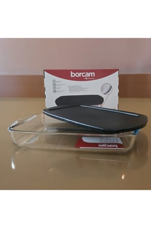 59006 PAŞABAHÇE BORCAM FIRIN TEPSİ SİYAH KAPAKLI 1950 cc