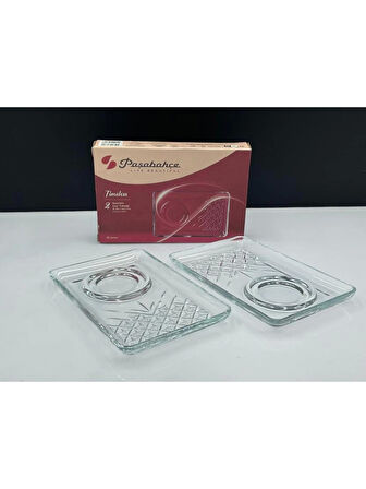 Paşabahçe 54851 Timeless Çay Tabağı 2'li 18,2x12 cm