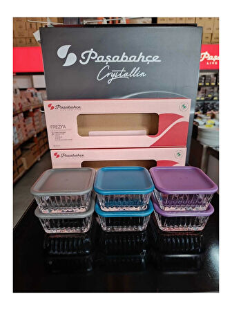 Paşabahçe 950126 Frezya Cam Saklama Kabı 3 Parça