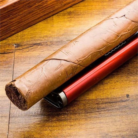 Lubinski Cigar Slim Cetvelli Ve Sehpalı Çift Torch Puro Çakmağı Siyah LB-126