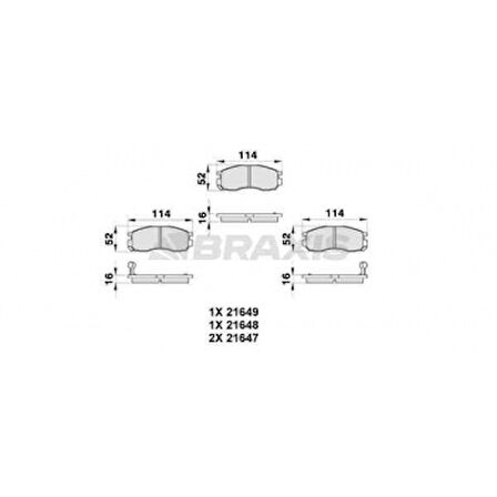 Proton On Fren Balatası Persona 300 316 Glx 96 00 400 416 Glxi 01 / 94> 400 400 4.18 05 / 96> - Braxıs Ab0324