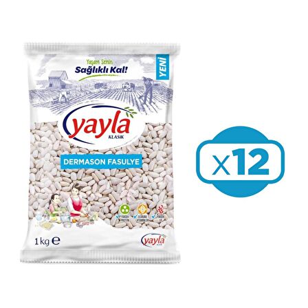 Yayla Dermason Fasulye 1000 gr x 12 Adet