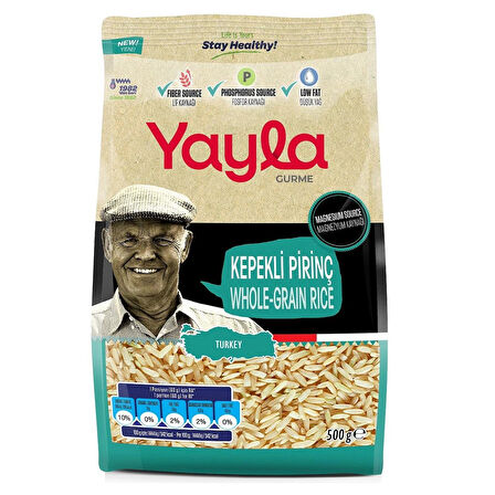 Yayla Gurme Kepekli Pirinç 500 gr x 8 Adet