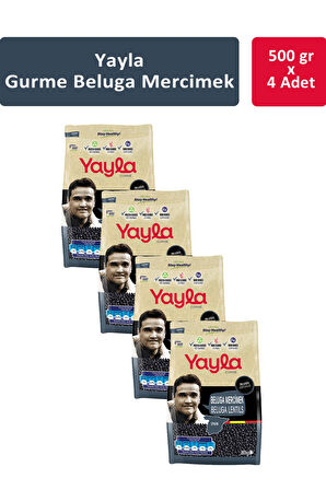 Yayla Gurme Beluga Mercimek 500 gr x 4 Adet