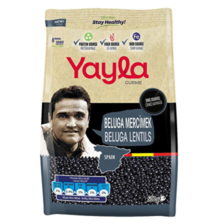 Yayla Gurme Beluga Mercimek 500 gr x 4 Adet