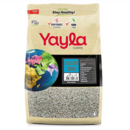 Yayla Gurme Beyaz Chia Tohumu 500 gr x 4 Adet