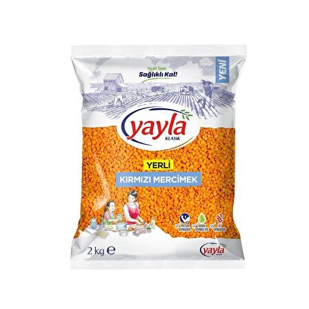 Yayla Yerli Kırmızı Mercimek 2 Kg