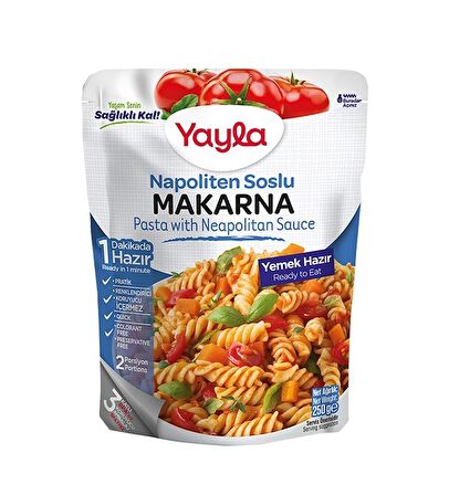 Yayla Napoliten Soslu Makarna 250 Gr. (1 Paket)