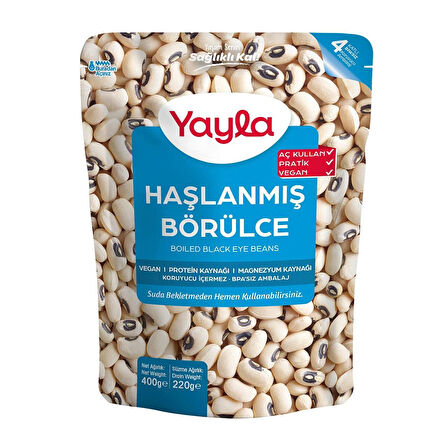 Yayla Haşlanmış Börülce 400 gr x 8 Adet