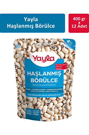 Yayla Haşlanmış Börülce 400 gr x 12 Adet