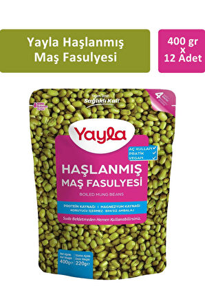 Yayla Haşlanmış Maş Fasulyesi 400 gr x 12 Adet