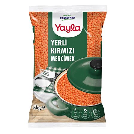 Yayla Yerli Kırmızı Mercimek 5 kg