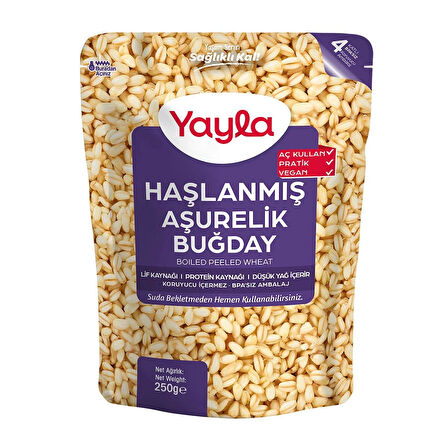 Yayla Haşlanmış Aşurelik Buğday 250 gr x 12 Adet