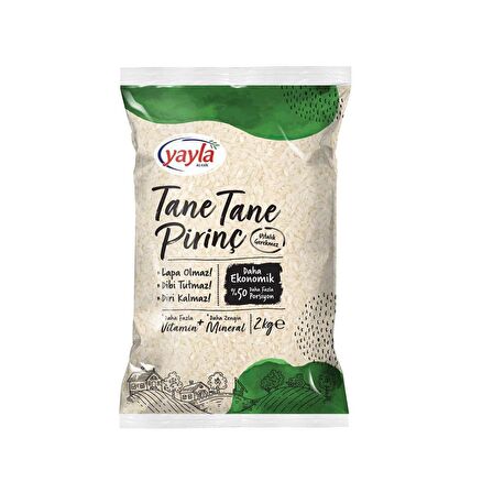 Yayla Tane Tane Pirinç 2 Kg