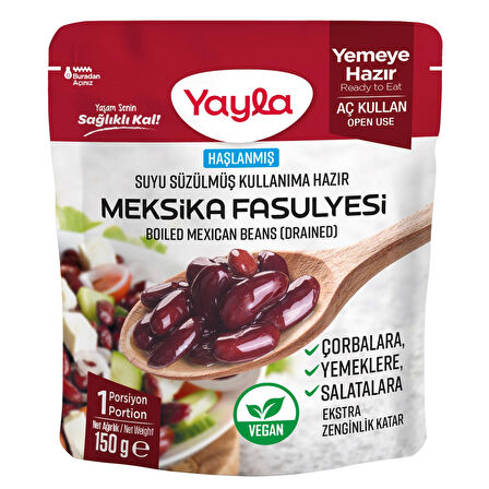 Yayla Suyu Süzülmüş Haşlanmış Meksika Fasulyesi 150 g